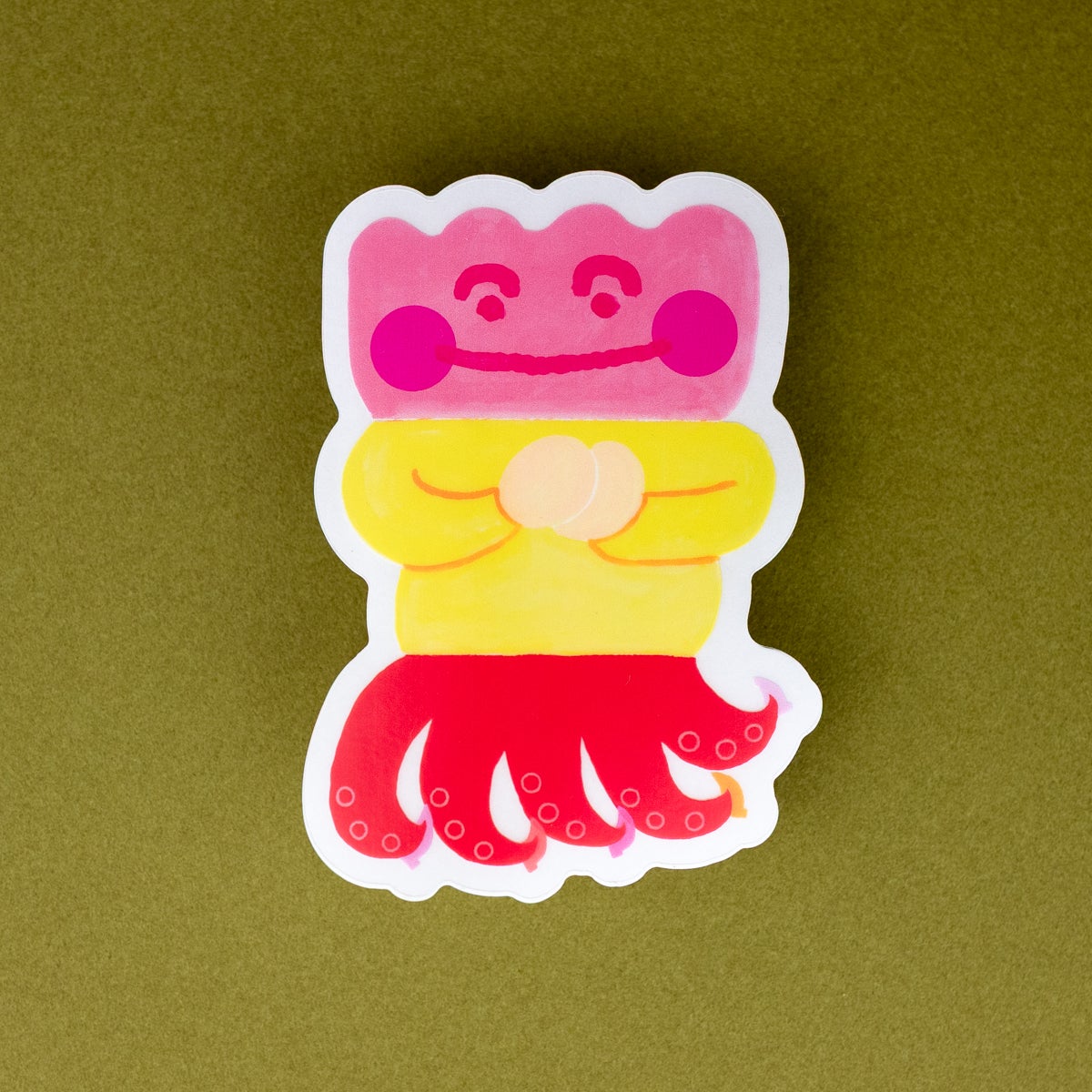 おもしろつなぎ絵ステッカー KURU PIKA WAKU | AIUEO