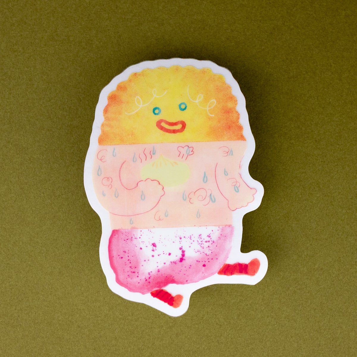 おもしろつなぎ絵ステッカー KURU PIKA WAKU | AIUEO