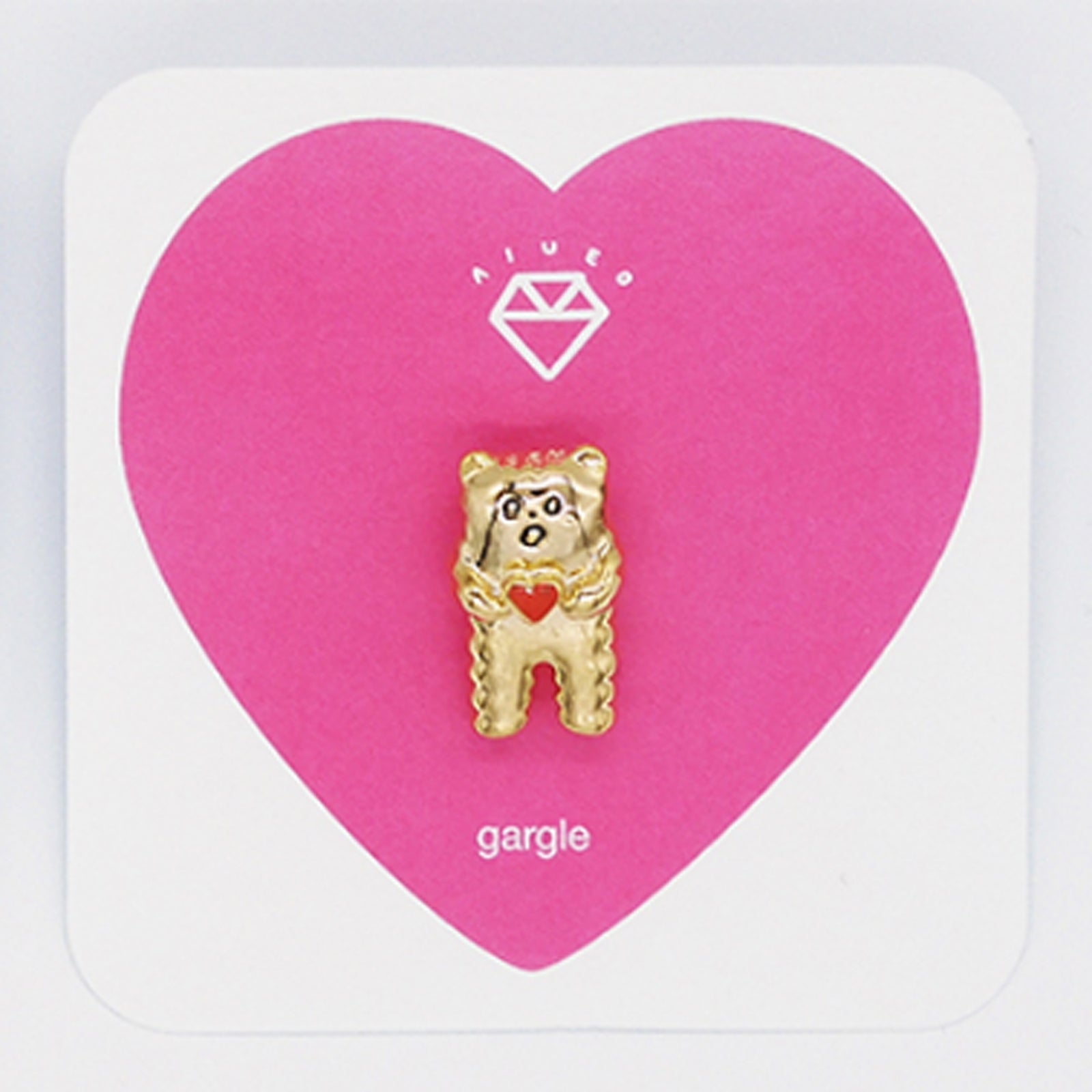 gargle x AIUEO お〜いくまちゃん ピンブローチ | AIUEO