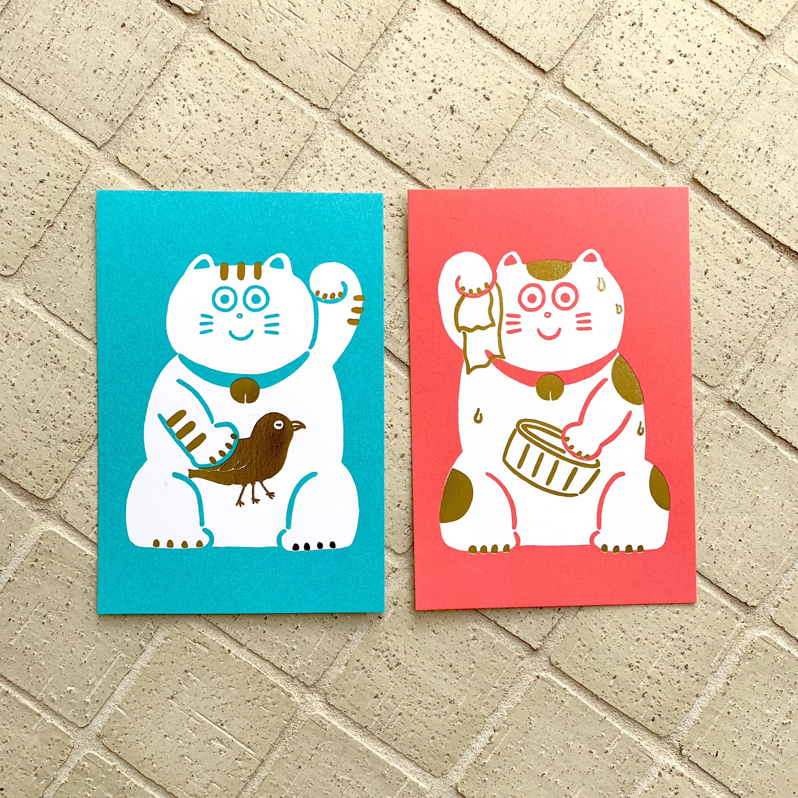 マネ 牡蠣 忙し ポストカード 